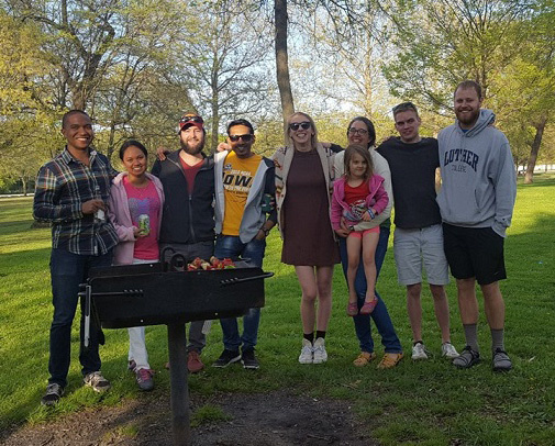 Graduate Students at May 2017 Lab BBQ